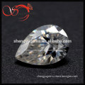 clear white pear shape moissanite loose stone for wedding jewelry